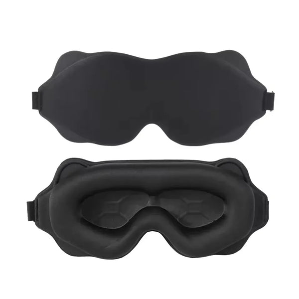 6D Contoured Sleep Mask — 100% Blackout, Zero Eye Pressure, Adjustable