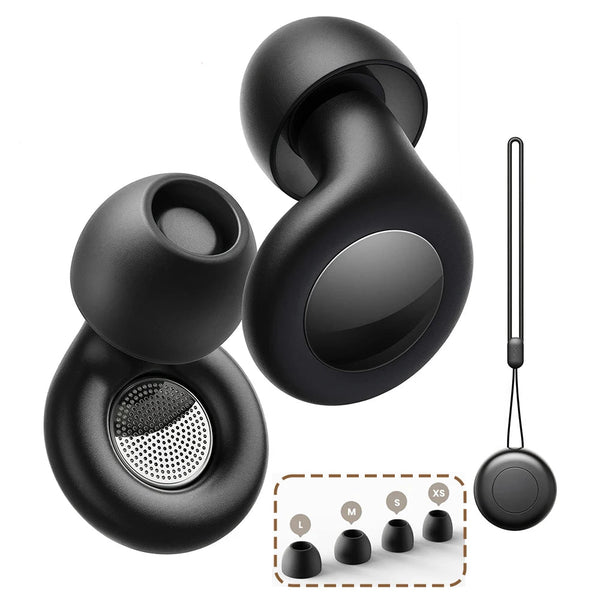 Semi-In-Ear Sleep Earplugs — 25 dB Noise Reduction, Soft Silicone, Reusable