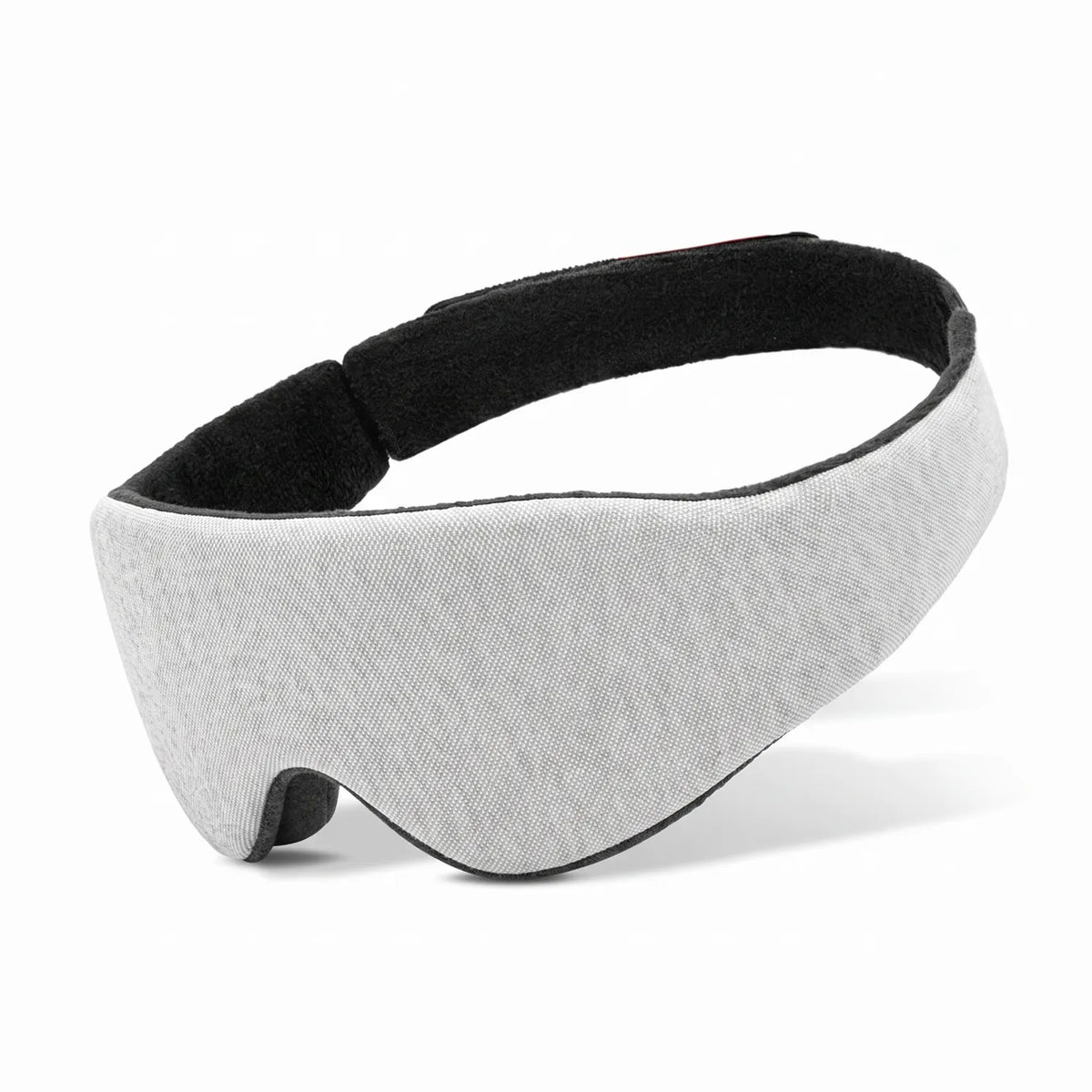 Gray | Memory Foam 3D Sleep Mask with Adjustable Eye Cups, angled front view, outer side