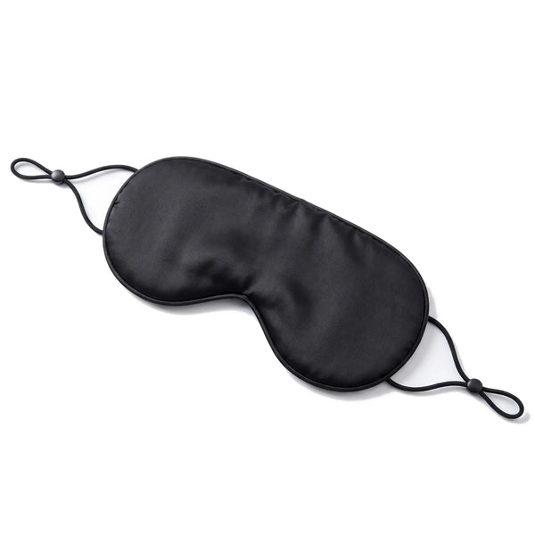 black | Ice Silk Cooling & Warming Sleep Mask, front view