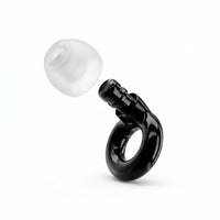 Black | Quiet Silicone Ear Plugs for Sleep & Motorcycling, disassembled