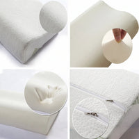 Bamboo Memory Foam Pillow with Zip Cover (50×30 cm), memory foam, fabric and zipper details