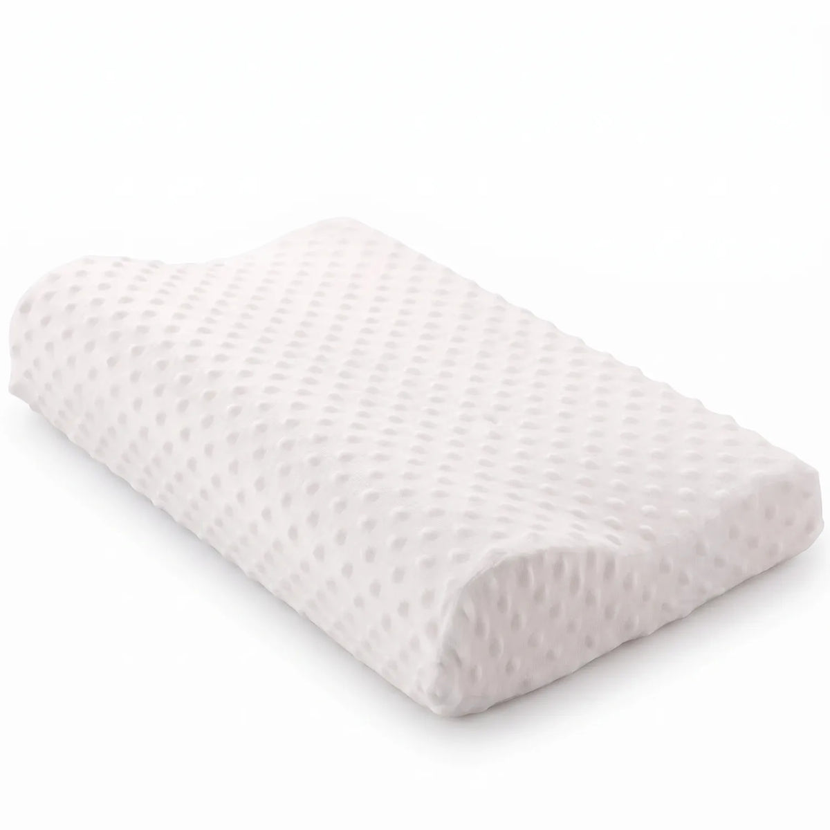 White | Orthopedic Memory Foam Pillow for Side Sleepers, angled view