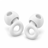 White | Soft Silicone Ear Plugs for Sleeping & Swimming, pair