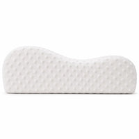 White | Orthopedic Memory Foam Pillow for Side Sleepers, side profile showing the contoured shape