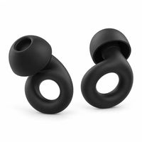 Black | Soft Silicone Ear Plugs for Sleeping & Swimming, pair