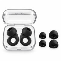 Black | Soft Silicone Ear Plugs for Sleeping & Swimming, case and tips