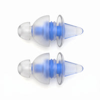 Blue-04 | High-Fidelity Washable Silicone Ear Plugs, top flat
