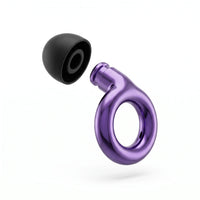 Purple | Quiet Silicone Ear Plugs for Sleep & Motorcycling, disassembled