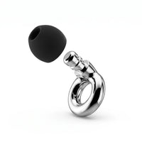 Silver | Quiet Silicone Ear Plugs for Sleep & Motorcycling, disassembled