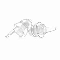 White-05 | High-Fidelity Washable Silicone Ear Plugs, three quarter