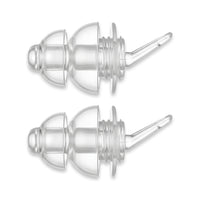 White-05 | High-Fidelity Washable Silicone Ear Plugs, top flat