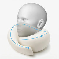 All colors | Roll-Up Memory Foam Travel Neck Pillow, neck and chin support illustration