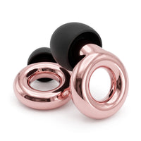 Pink | Quiet Silicone Ear Plugs for Sleep & Motorcycling, pair three quarter