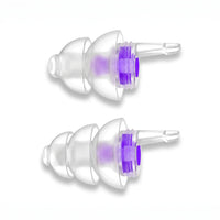 Purple-05 | High-Fidelity Washable Silicone Ear Plugs, top flat