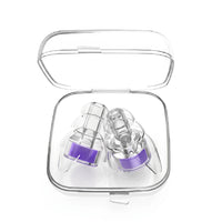 Purple | High-Fidelity Concert Ear Plugs with Case, case open
