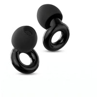 Black 1 | Quiet Silicone Ear Plugs for Sleep & Motorcycling, pair three quarter