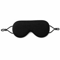 black | Ice Silk Cooling & Warming Sleep Mask, cooling mesh back side, flat lay