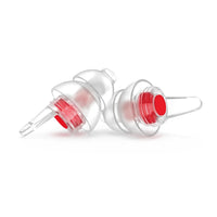 Red-05 | High-Fidelity Washable Silicone Ear Plugs, three quarter