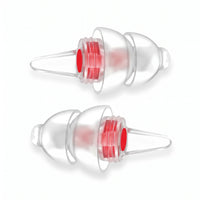Red-05 | High-Fidelity Washable Silicone Ear Plugs, top flat