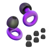 Metal Purple | Silicone Ear Plugs, 4 Sizes (XS–L), ear plugs with 4 sizes of ear tips