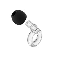 Transparent | Quiet Silicone Ear Plugs for Sleep & Motorcycling, disassembled