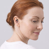 Transparent | Quiet Silicone Ear Plugs for Sleep & Motorcycling, worn, woman