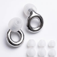 Silver 1 | Quiet Silicone Ear Plugs for Sleep & Motorcycling, set spare tips