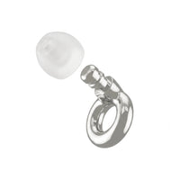Silver 1 | Quiet Silicone Ear Plugs for Sleep & Motorcycling, disassembled
