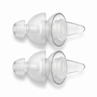 White-04 | High-Fidelity Washable Silicone Ear Plugs, top flat