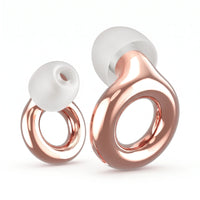 Pink 1 | Quiet Silicone Ear Plugs for Sleep & Motorcycling, pair three quarter