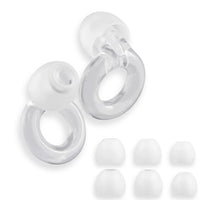 Transparent 1 | Quiet Silicone Ear Plugs for Sleep & Motorcycling, set spare tips