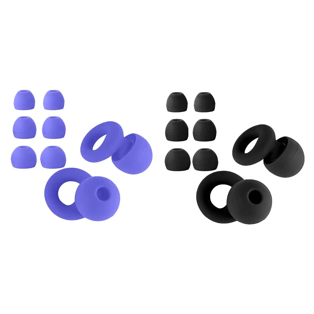 Royal Blue | Silicone Ear Plugs, 4 Sizes (XS–L), two sets with black pair