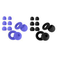 Royal Blue | Silicone Ear Plugs, 4 Sizes (XS–L), two sets with black pair