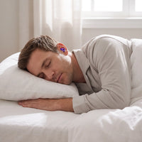 All colors | Silicone Ear Plugs, 4 Sizes (XS–L), man sleeping with ear plugs in