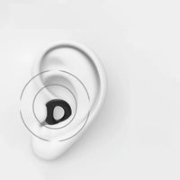 All colors | Silicone Ear Plugs, 4 Sizes (XS–L), how the ear plug sits in the ear