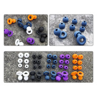 All colors | Silicone Ear Plugs, 4 Sizes (XS–L), real shot photos of the colors