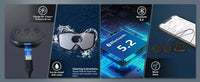 Bluetooth Sleep Mask Headphones — 3D Blackout Mask with Slim Flat Speakers