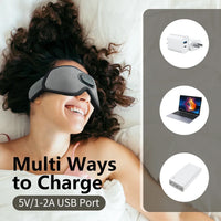 Bluetooth Sleep Mask Headphones — 3D Blackout Mask with Slim Flat Speakers