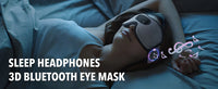 Bluetooth Sleep Mask Headphones — 3D Blackout Mask with Slim Flat Speakers