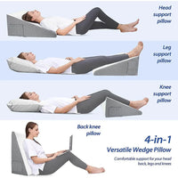 Foam Wedge Pillow for Acid Reflux & Elevated - photo 4
