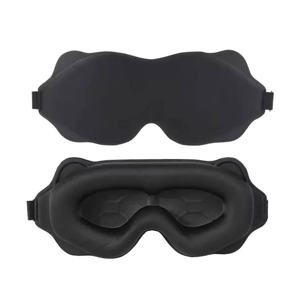 6D Contoured Sleep Mask — 100% Blackout, Zero Eye Pressure, Adjustable