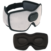 Bluetooth Sleep Mask Headphones — 3D Blackout Mask with Slim Flat Speakers