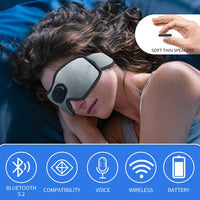Bluetooth Sleep Mask Headphones — 3D Blackout Mask with Slim Flat Speakers