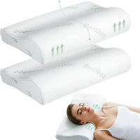 Bamboo Memory Foam Pillow with Removable Zip Cover - photo 1