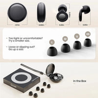 Semi-In-Ear Sleep Earplugs — 25 dB Noise Reduction, Soft Silicone, Reusable