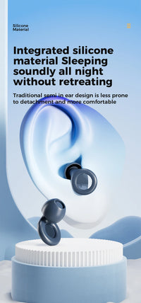 Semi-In-Ear Sleep Earplugs — 25 dB Noise Reduction, Soft Silicone, Reusable