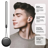 Semi-In-Ear Sleep Earplugs — 25 dB Noise Reduction, Soft Silicone, Reusable