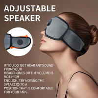 Bluetooth Sleep Mask Headphones — 3D Blackout Mask with Slim Flat Speakers