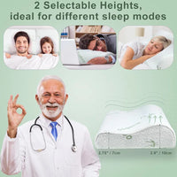 Bamboo Memory Foam Pillow with Removable Zip Cover - photo 3